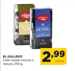 Alimerka EL GALLEGO Café molido mezcla o natural oferta