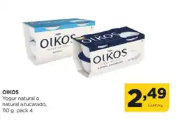 Alimerka OIKOS Yogur natural o natural azucarado oferta