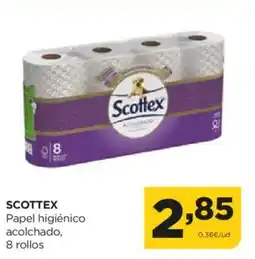 Alimerka SCOTTEX Papel higiénico acolchado, 8 rollos oferta