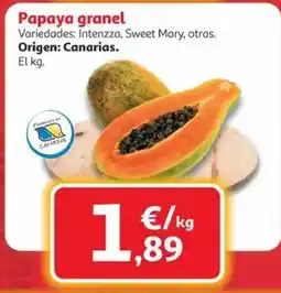 Alcampo Papaya granel oferta