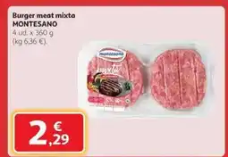 Alcampo MONTESANO Burger meat mixta oferta