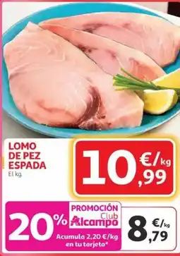 Alcampo Lomo de pez espada oferta
