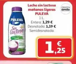 Alcampo PULEVA Leche sin lactosa mañanas ligeras oferta