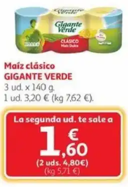 Alcampo GIGANTE VERDE Maíz clásico oferta