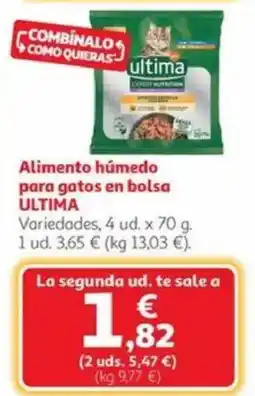 Alcampo ULTIMA Alimento húmedo para gatos en bolsa oferta