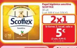 Alcampo SCOTTEX Papel higiénico sensitive oferta