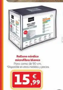 Alcampo Relleno nórdico microfibra blanco oferta
