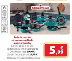 Alcampo Serie de cocción en acero esmaltado modelo Country oferta