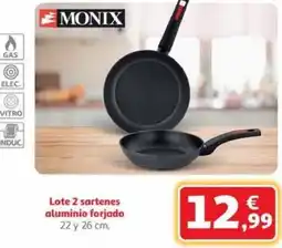 Alcampo MONIX Lote 2 sartenes aluminio forjado oferta