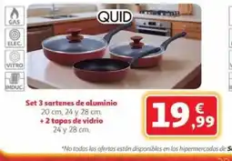 Alcampo Set 3 sartenes de aluminio oferta