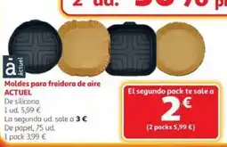 Alcampo ACTUEL Moldes para freidora de aire oferta