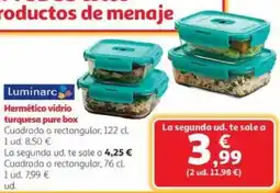 Alcampo LUMINARC Hermético vidrio turquesa pure box oferta