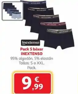 Alcampo INEXTENSO Pack 5 bóxer oferta