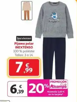 Alcampo INEXTENSO Pijama polar oferta