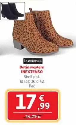 Alcampo INEXTENSO Botín western oferta