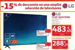 Alcampo TCL TV 65" 65UA75006 oferta