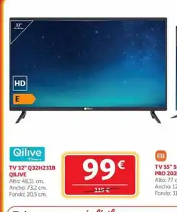 Alcampo QILIVE TV 32" Q32H231B oferta
