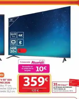 Alcampo TV 55"55A PRO 2026 oferta