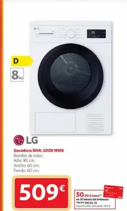 Alcampo LG Secadora RHA-1008 NWK oferta