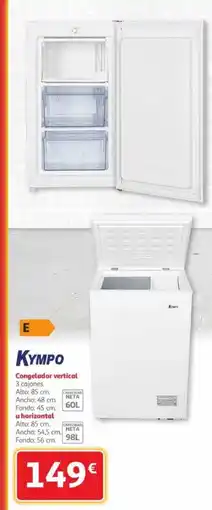 Alcampo KYMPO Congelador vertical oferta