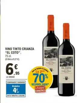 E.Leclerc EL COTO Vino tinto crianza oferta