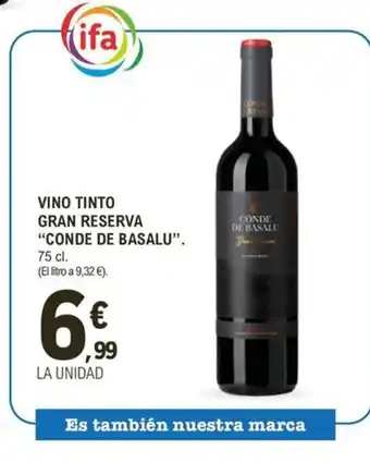E.Leclerc CONDE DE BASALU Vino tinto gran reserva oferta