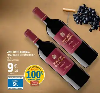 E.Leclerc MARQUÉS DE CÁCERES Vino tinto crianza oferta