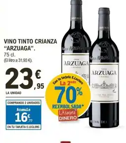 E.Leclerc ARZUAGA Vino tinto crianza oferta