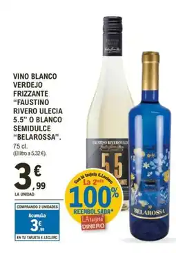 E.Leclerc FAUSTINO RIVERO ULECIA Vino blanco verdejo frizzante oferta