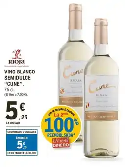 E.Leclerc CUNE Vino blanco semidulce oferta