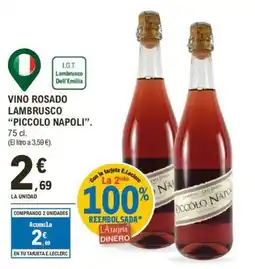 E.Leclerc PICCOLO NAPOLI Vino rosado lambrusco oferta