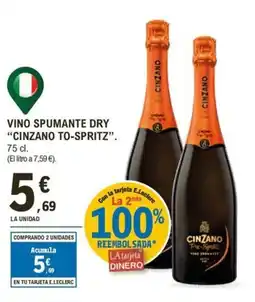 E.Leclerc CINZANO TO-SPRITZ Vino spumante dry oferta