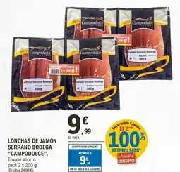 E.Leclerc CAMPODULCE Lonchas de jamón serrano bodega oferta