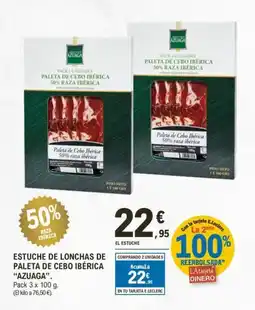 E.Leclerc AZUAGA Estuche de lonchas de paleta de cebo ibérica oferta