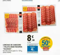 E.Leclerc IGLESIAS Lonchas de cabecerp paleta gran reserva oferta
