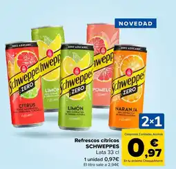 Carrefour SCHWEPPES Refrescos cítricos oferta