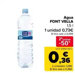 Carrefour FONT VELLA Agua oferta