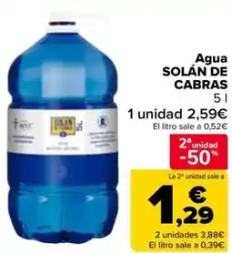 Carrefour SOLÁN DE CABRAS Agua oferta