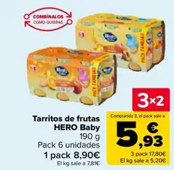 Carrefour HERO Baby Tarritos de frutas oferta