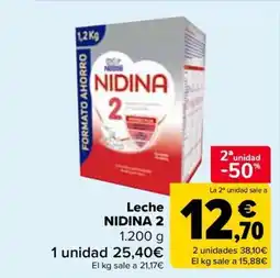 Carrefour NIDINA 2 Leche oferta