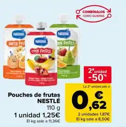 Carrefour NESTLÉ Pouches de frutas oferta