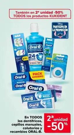 Carrefour ORAL-B En todos los dentifricos, cepillos manuales, colutorios y recambios oferta