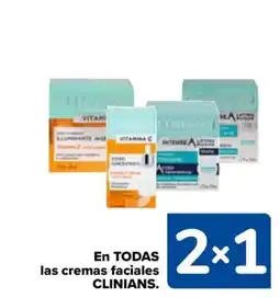 Carrefour CLINIANS En todas las cremas faciales oferta