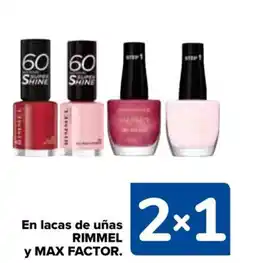 Carrefour En lacas de uñas rimmel y max factor oferta