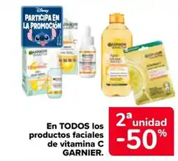 Carrefour GARNIER En todos los productos faciales de vitamina c oferta