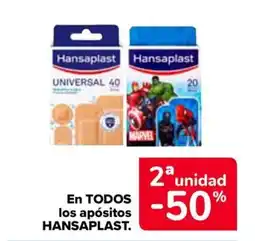 Carrefour HANSAPLAST En todos los apósitos oferta