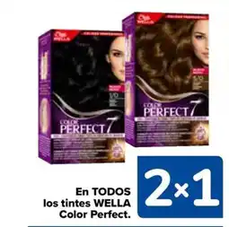 Carrefour WELLA En todos los tintes color perfect. oferta