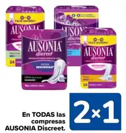 Carrefour AUSONIA En todas las compresas discreet oferta