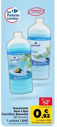 Carrefour Suavizante Azul o Spa Carrefour Essential oferta