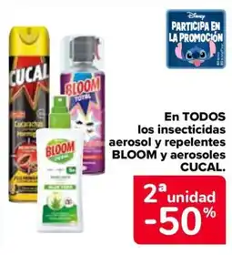 Carrefour CUCAL En todos los insecticidas aerosol y repelentes bloom y aerosoles oferta